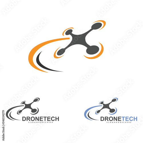 Drone design related to drone service company logo. Illustration design of drone