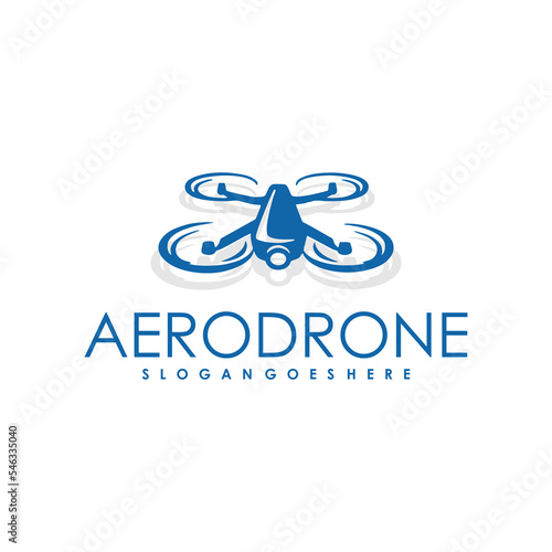 Drone design related to drone service company logo. Illustration design of drone