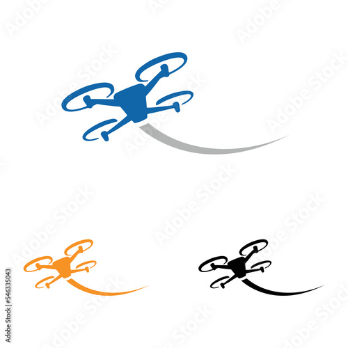 Drone design related to drone service company logo. Illustration design of drone