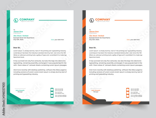 Professional business letterhead template design