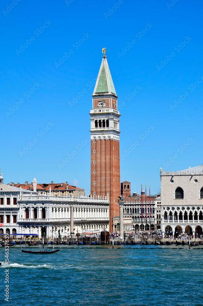 Venice, Italy. The Bell tower of Saint-Mark in Venice, Italy