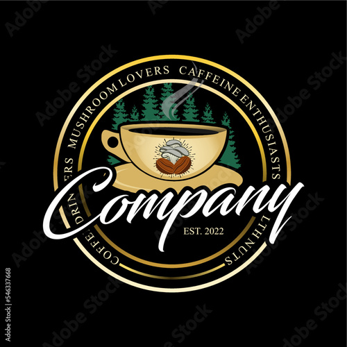 vector of oyster mushroom logo symbol illustration design