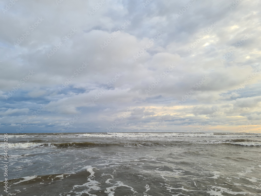 Brown stormy ocean  water