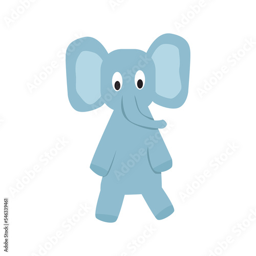 Cute elephant. It can be used for printing on T-shirts, children's clothing design, invitation card for a children's holiday. Vector cartoon illustration.