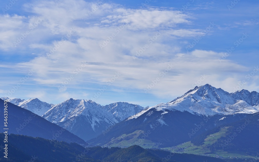 Schneebedeckte Alpen Nähe Innsbruck, Österreich