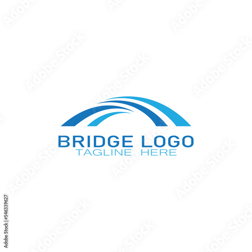 simple minimalist Bridge logo vector icon illustration design template