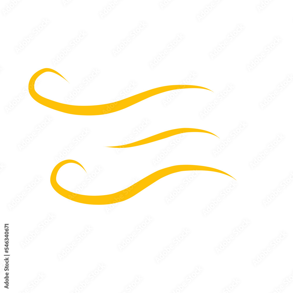 Doodle Wind Gold Illustration Hand Drawn Style Doodle Wind Gold Illustration Hand Drawn Style