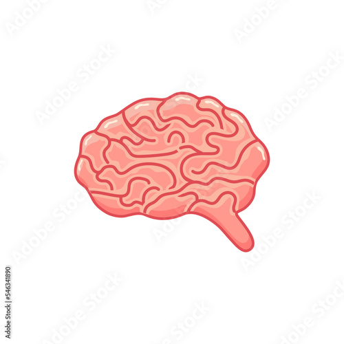 Obraz na płótnie Brain icon for graphic design projects, vector w salonie