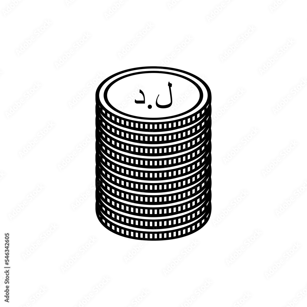 Libya Currency Icon Symbol, Libyan Dinar, LYD Sign. Vector Illustration Libya Currency Icon Symbol, Libyan Dinar, LYD Sign. Vector Illustration