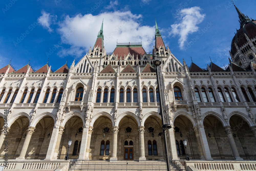 Hungarian Parliament Building in Budapest, Hungary, Eastern Europe.
