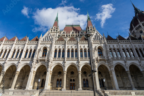 Hungarian Parliament Building in Budapest, Hungary, Eastern Europe.