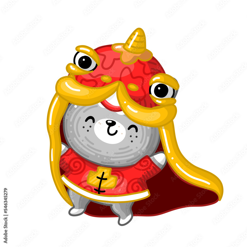 chinese-rabbit-wearing-dragon-head-in-chinese-new-year-2023-cute