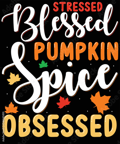 thanksgiving fall t shirt design vector photo