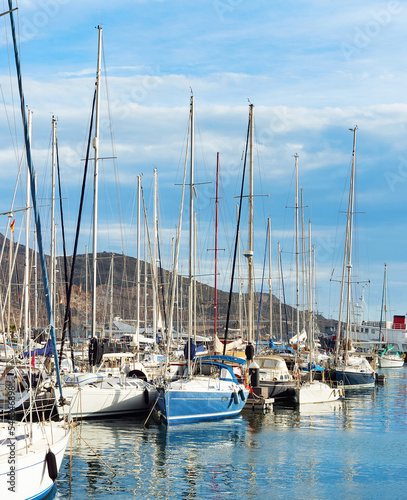 Marina yachts mountains sto...
