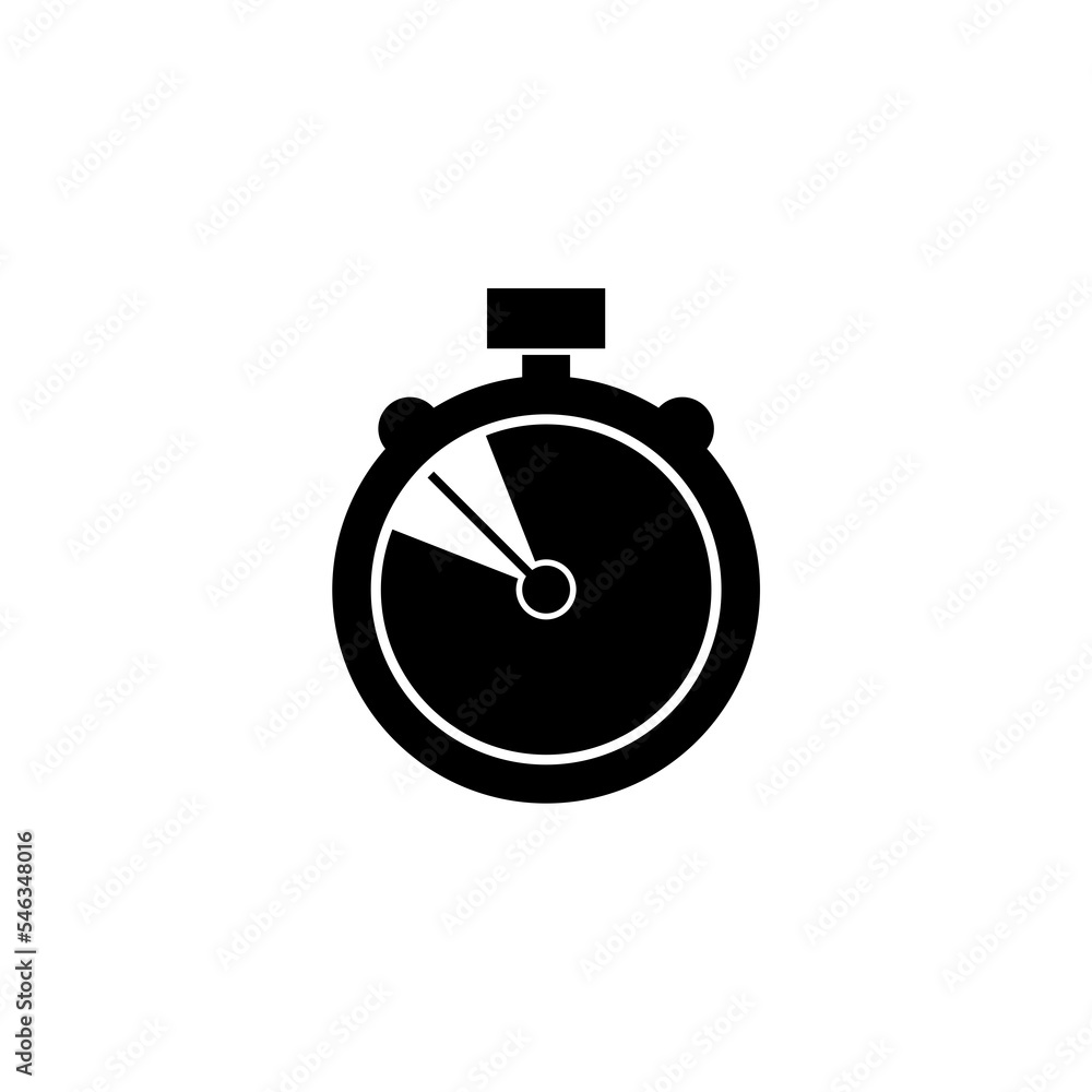 Stopwatch time glyph icon isolated on white background Stopwatch time glyph icon isolated on white background
