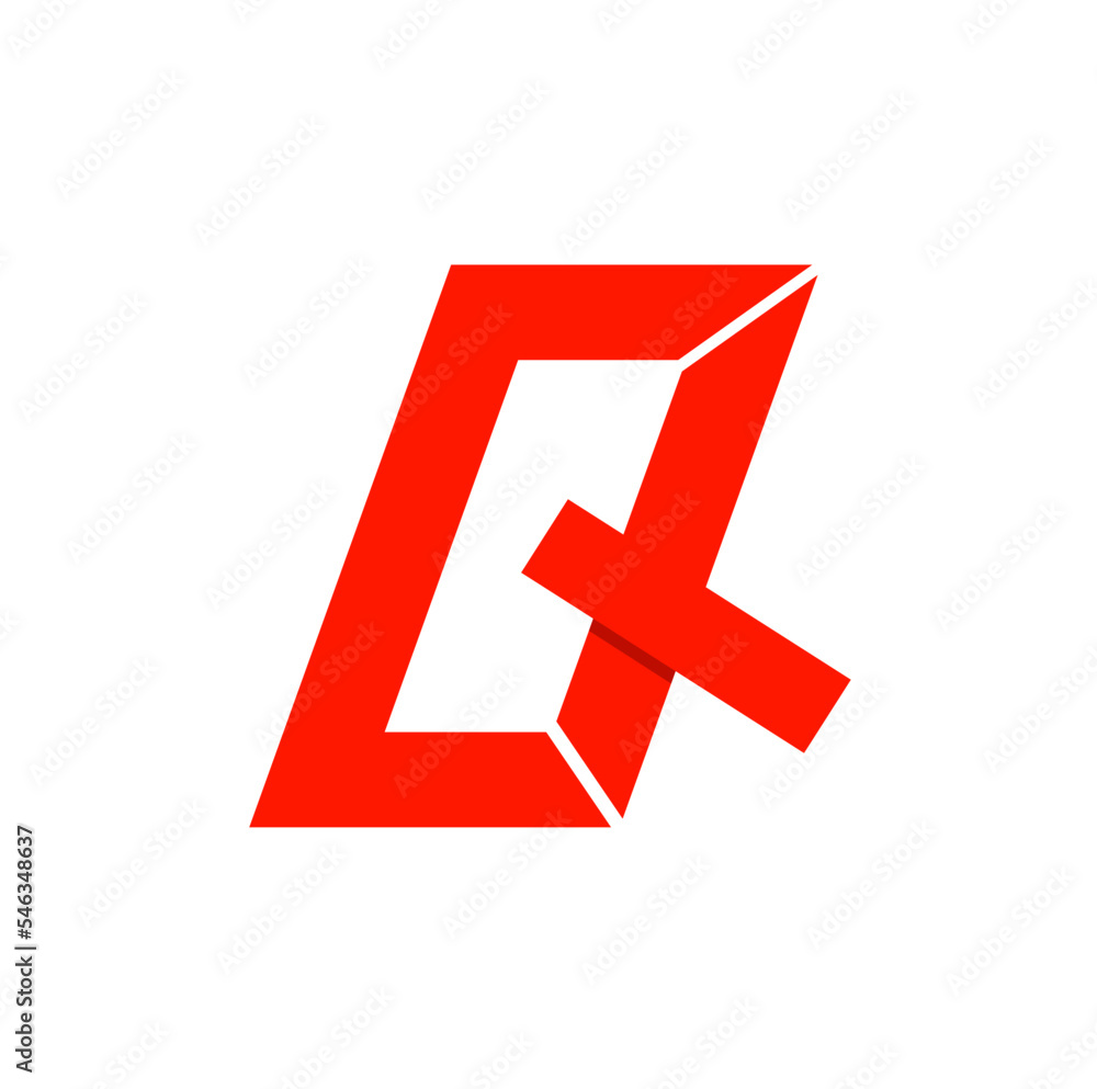 Obraz premium QT Typography monogram. QT company name initial letters icon.