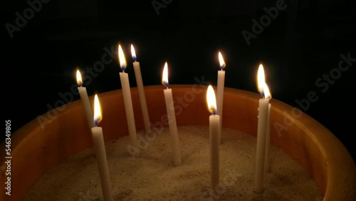 burning candles in the church, religious symbol