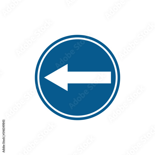 Road sign icon flat style trendy