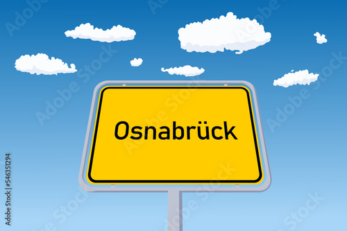 Osnabruck road sign in Germany photo