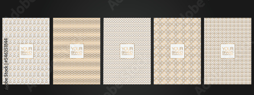 Modern White cover design set. Creative abstract with diagonal line, rectangle texture on background. Premium vector collection for catalog, brochure template, magazine layout, booklet