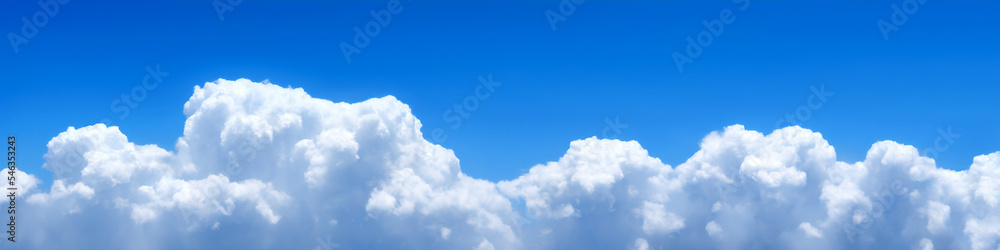 Blue sky and clouds, panorama. The sky is a clear blue and you can see the horizon on a complete day. The nature landscape of the tropics with their warm climate make for an idyllic natural setting. Blue sky and clouds, panorama. The sky is a clear blue and you can see the horizon on a complete day. The nature landscape of the tropics with their warm climate make for an idyllic natural setting.
