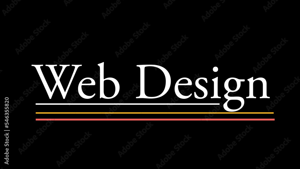 Web design concept written on black background Web design concept written on black background