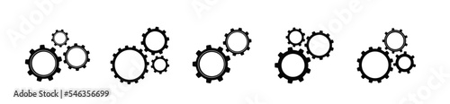 Gear setting icon vector collection.  Settings. Vector illustration.