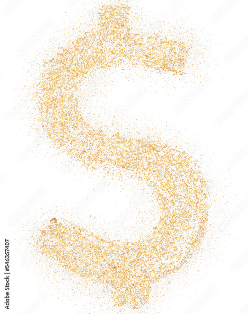 Gold glitter doodle us dollar sign Gold glitter doodle us dollar sign