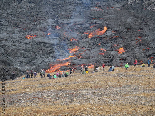 Touristes au volcan
