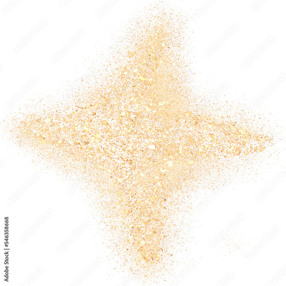 Gold glitter doodle star