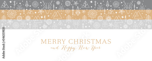 Sfondo di Natale, cartolina con elementi geometrici