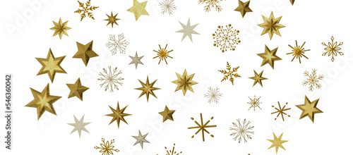 Snowflakes falling for christmas decoration abstract