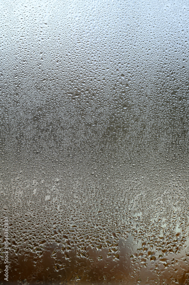 Morning condensation on the windows during the cooling period outside. Morning condensation on the windows during the cooling period outside.