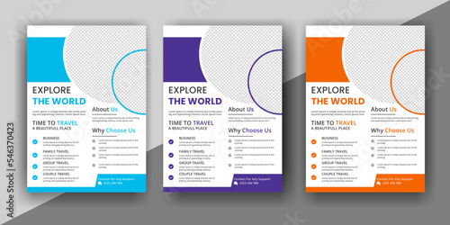 Travel flyer or poster brochure design, layout, Travel flyer, modern travel flyer, template, summer travel agencies