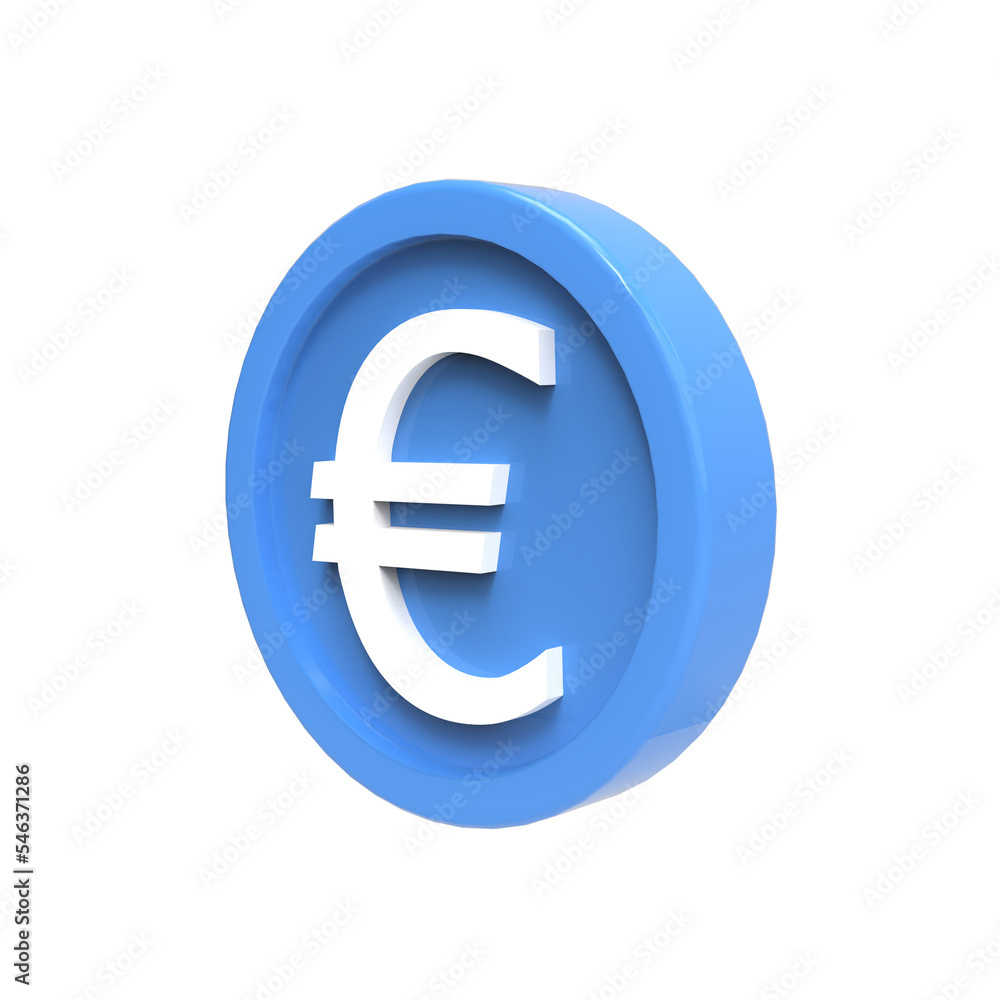3d illustration euro coin icon money 3d render 3d illustration euro coin icon money 3d render