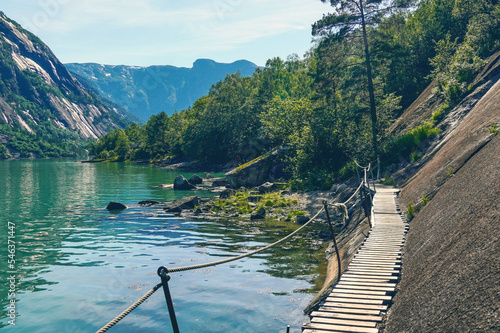 scenic hiking path, Eidfjord Norway photo