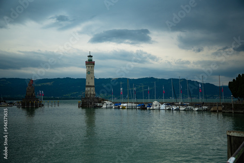 lighthouse on lake constance