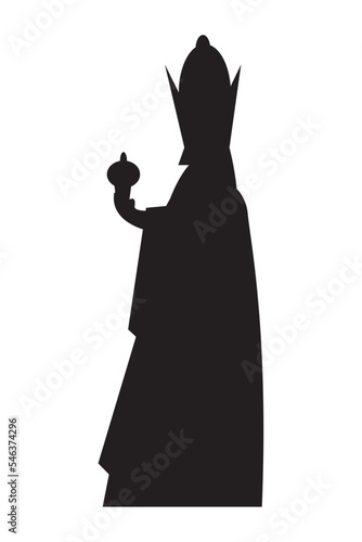 Vászonkép caspar wise man silhouette
