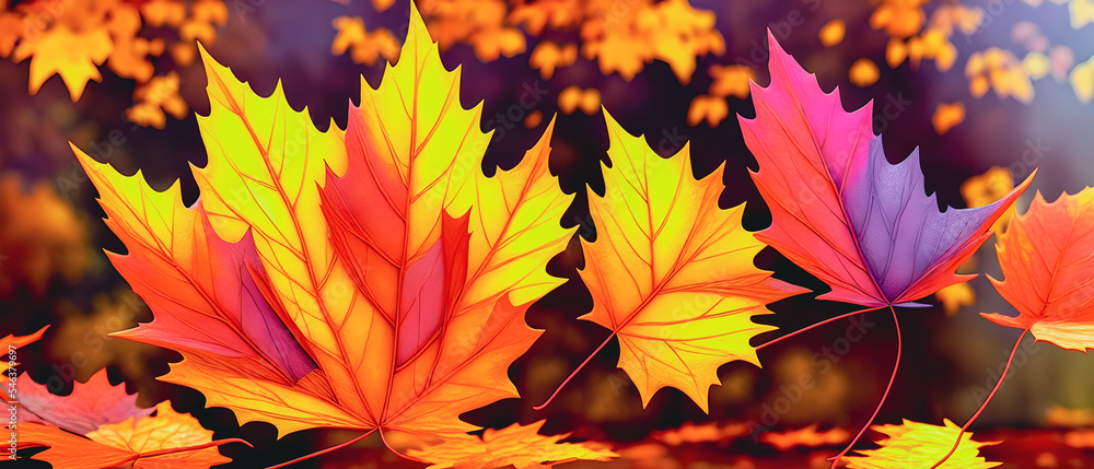 Artistic concept illustration of an autumn leaf in forest, background illustration. Artistic concept illustration of an autumn leaf in forest, background illustration.