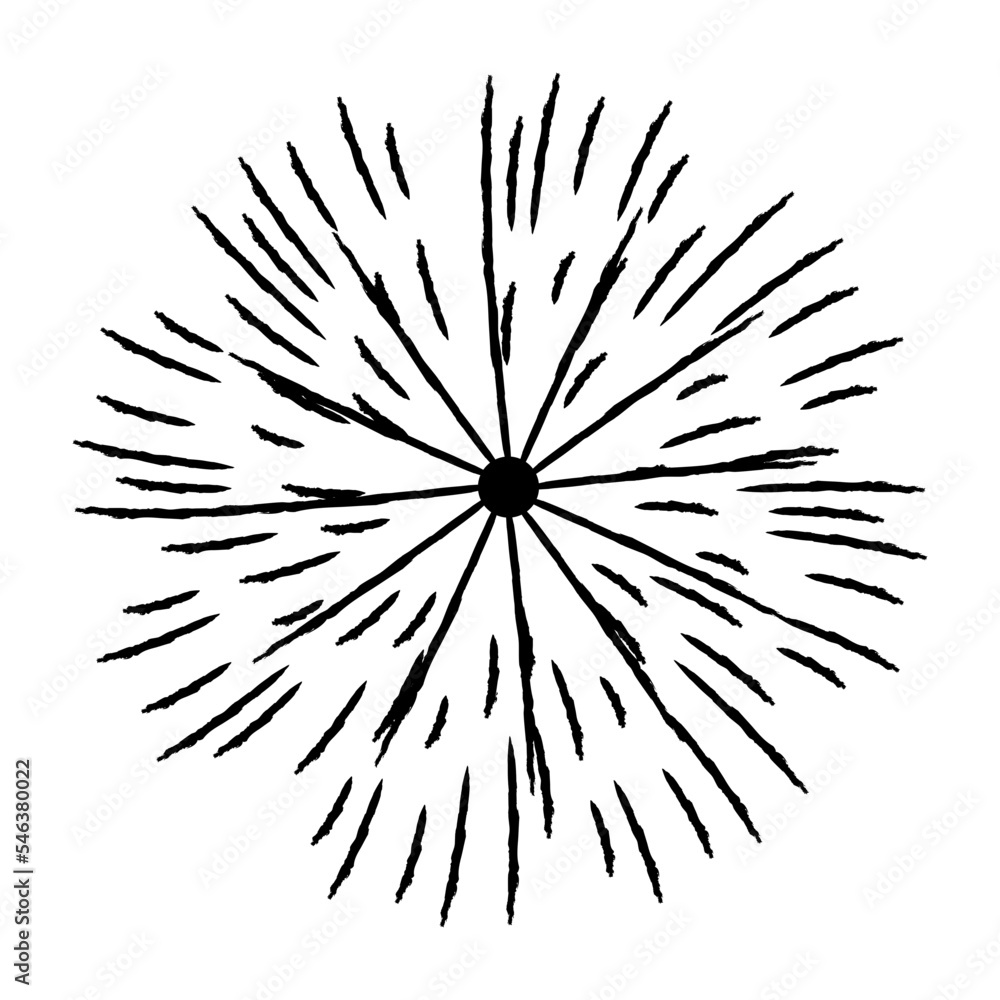 Fototapeta premium A celebrative pyrotechnic, flat illustration