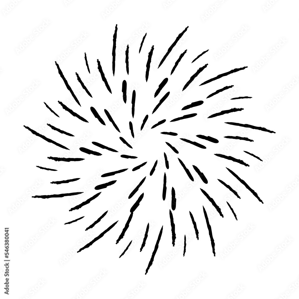 A celebrative pyrotechnic, flat illustration A celebrative pyrotechnic, flat illustration