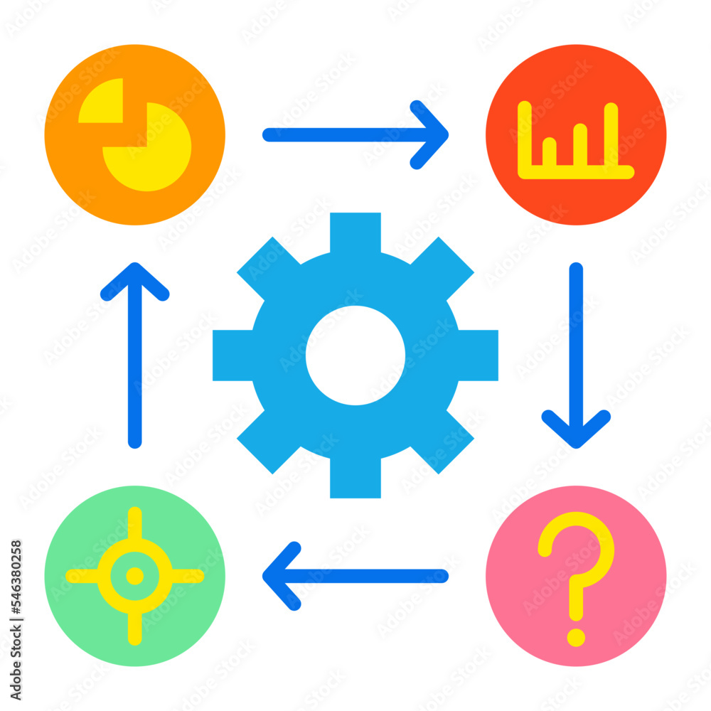 Workflow Flat Icon Workflow Flat Icon