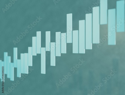 Abstract digital  Investing uptrend candlestick stock chart analysis symbol