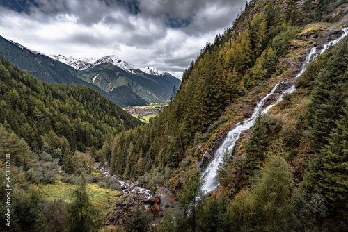 Stuibenfall, der höchste Wasserfall Tirols, Umhausen, Ötztal, Tirol, Österreich photo