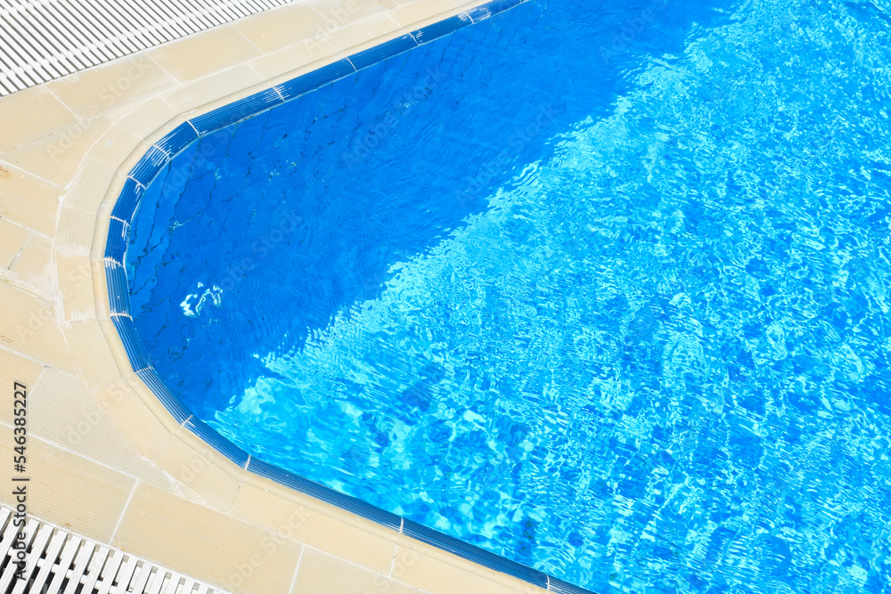 close up of the border of the swimming pool. Modern swimming pool.