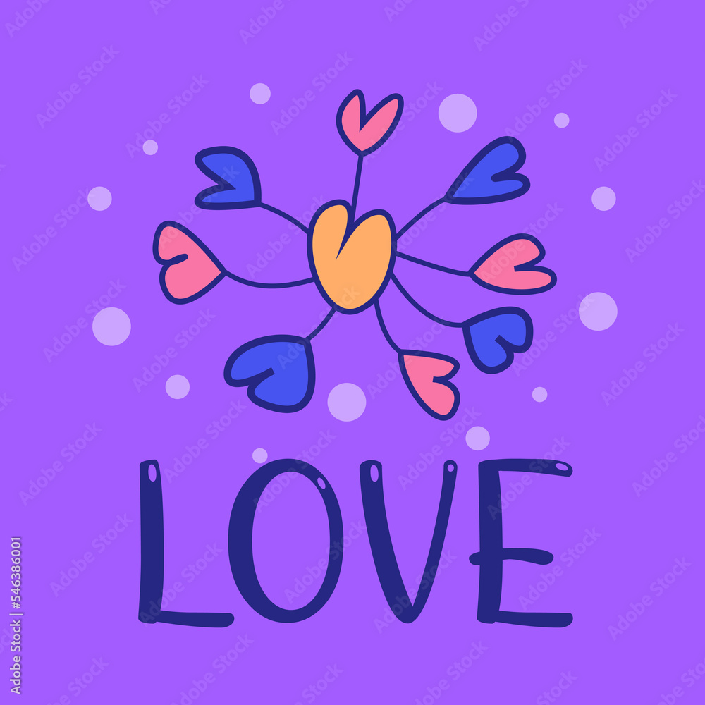 Doodle childish card template. Vector funny illustration for valentine's day. Doodle childish card template. Vector funny illustration for valentine's day.