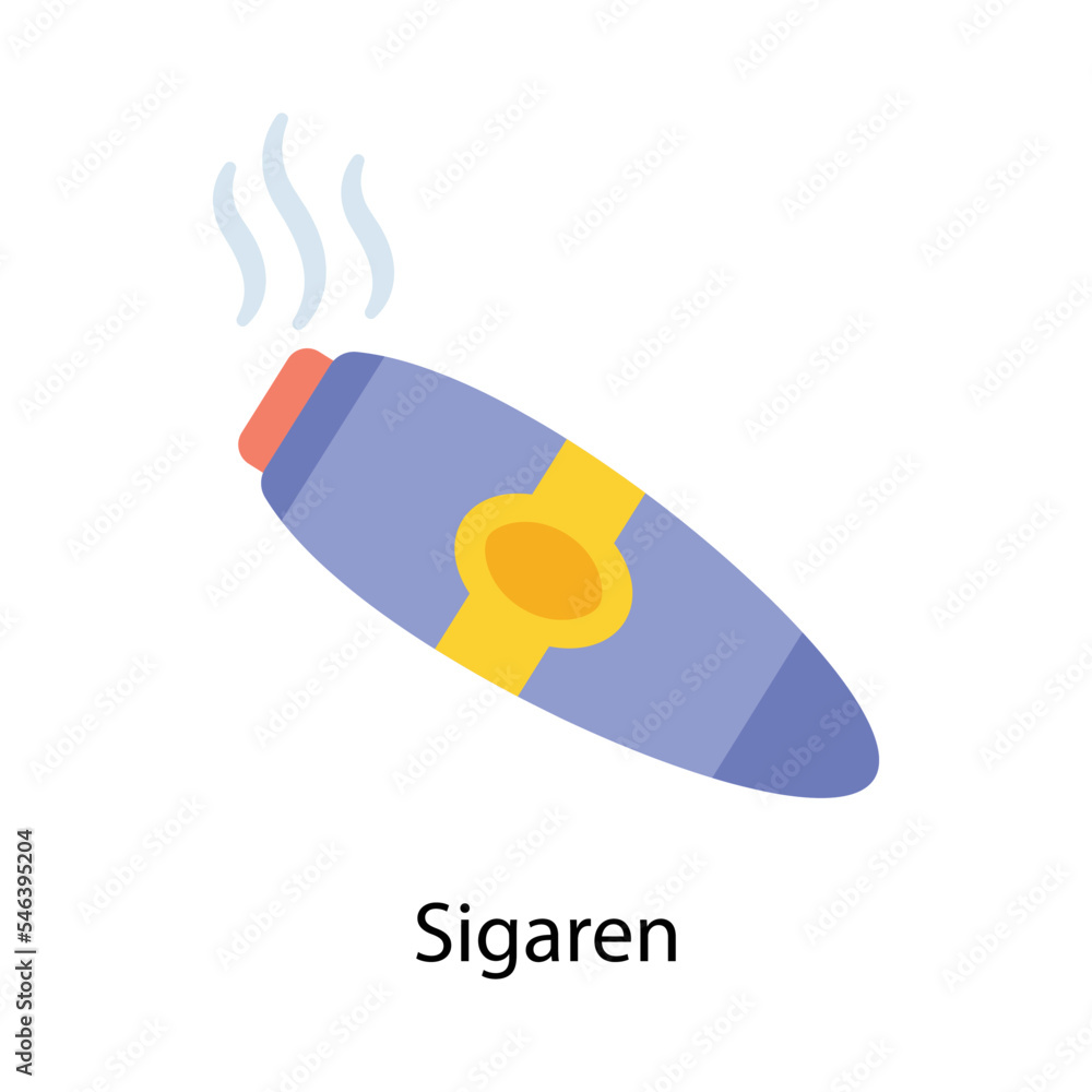 Sigaren vector Flat Icons. Simple stock illustration Sigaren vector Flat Icons. Simple stock illustration