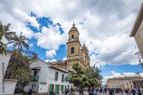 historic center of bogota and bolivar square photo