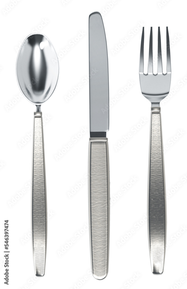 Fork, spoon and knife on transparent background Fork, spoon and knife on transparent background