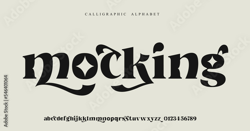 font alphabet Abstract Fashion. Typography urban fonts for logo, brand